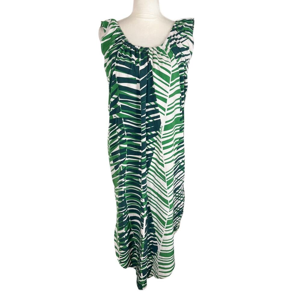 Manuheali'i Grace Hawaiian Fern Grotto Off-Shoulder Midi Dress One Size NWT